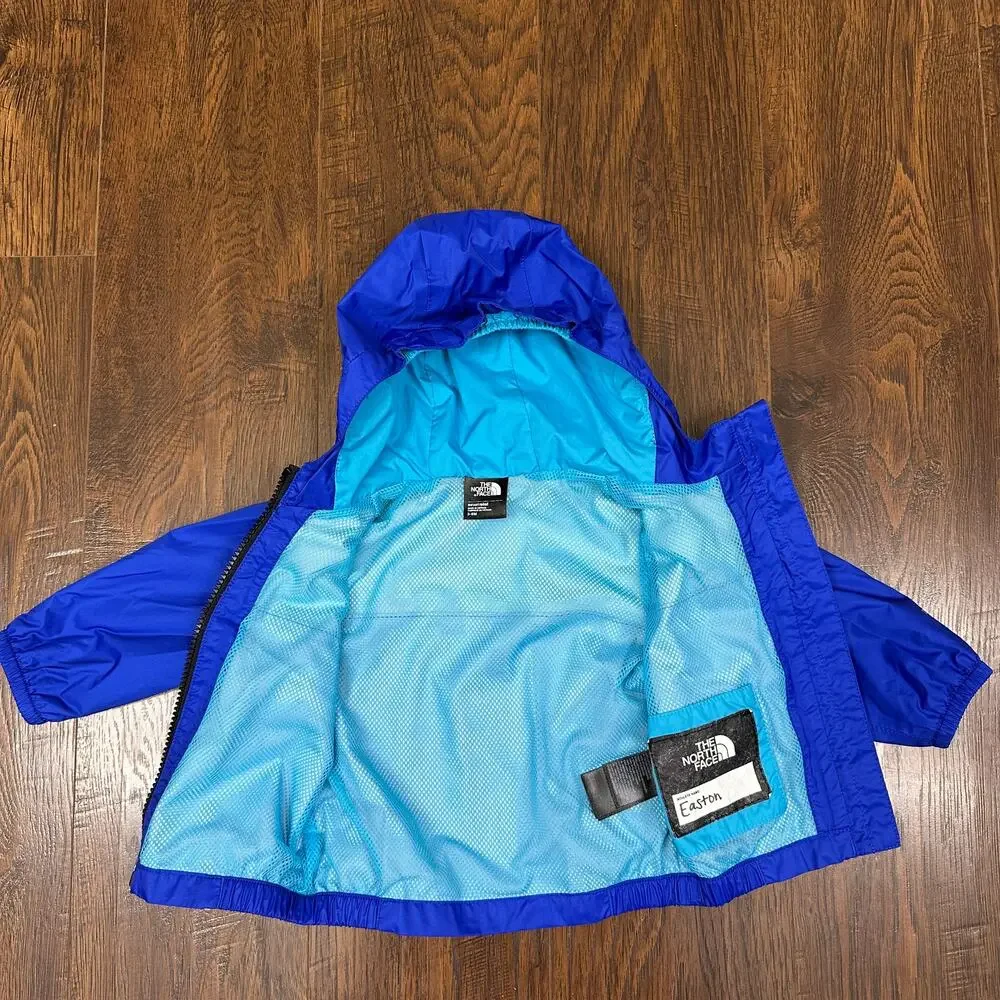 The North Face Jacket Infant 3-6mth Windbreaker Coat Blue/Black Hooded Babycore